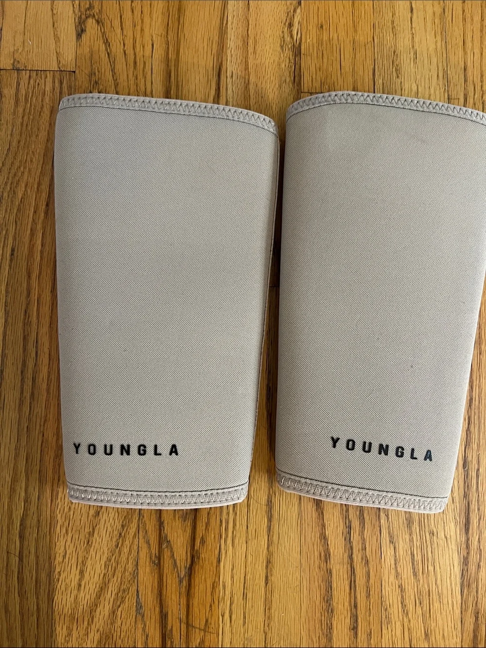 YoungLA Beige Athletic Knee/Leg Sleeves Pair